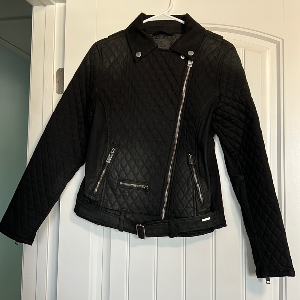 Diesel black jacket with belt